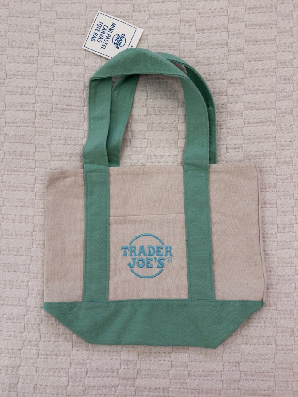 Trader Joe’s Mini Canvas Tote Bag - green
